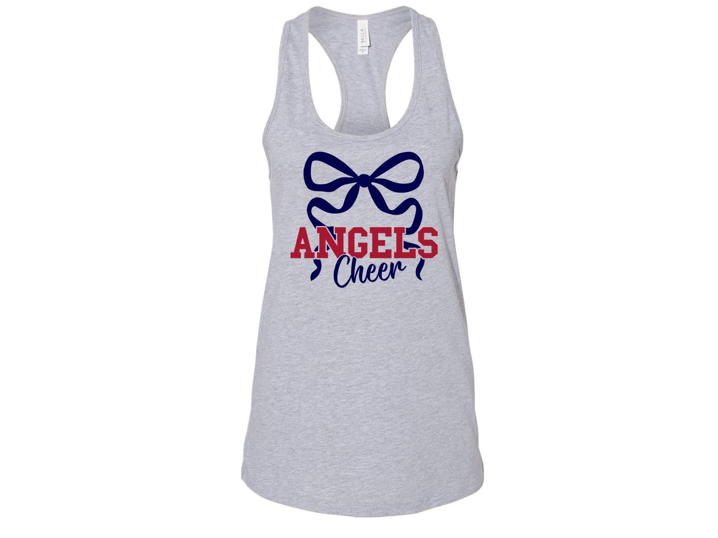 Angels Cheer Bow Racerback Tank