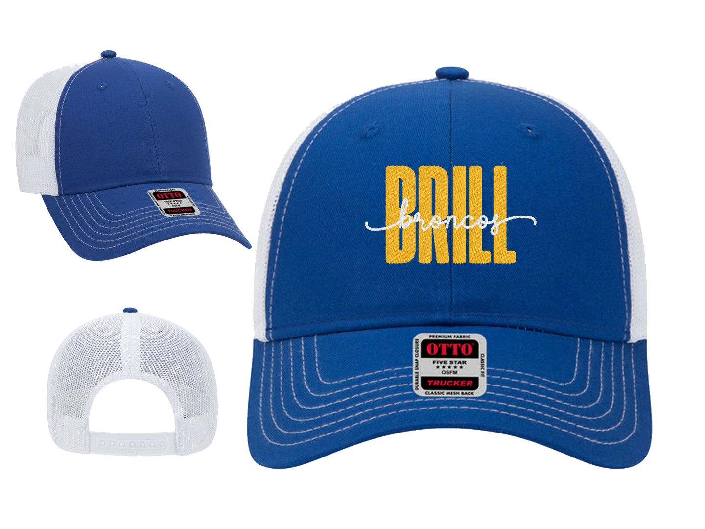 Brill Flair Embroidered Snapback Trucker Cap