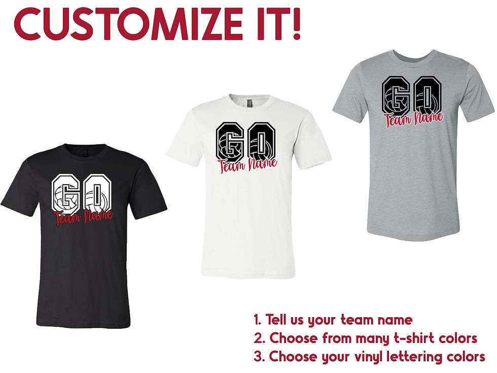 Volleyball Go Team Custom Performance Shirt