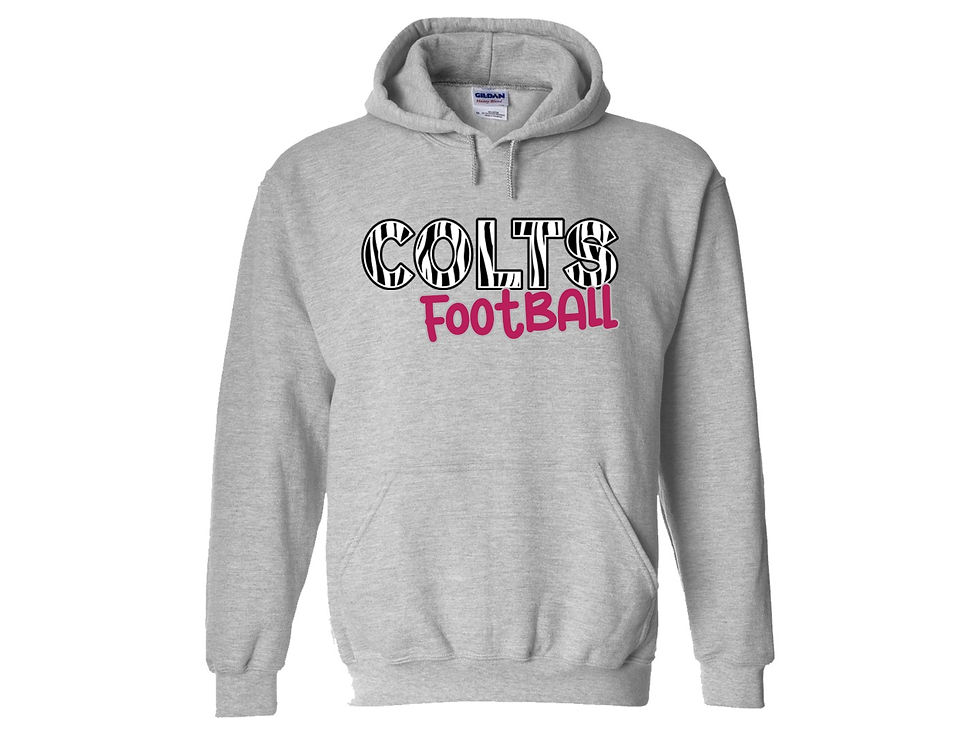 Colts Zebra Heather Grey Hoodie