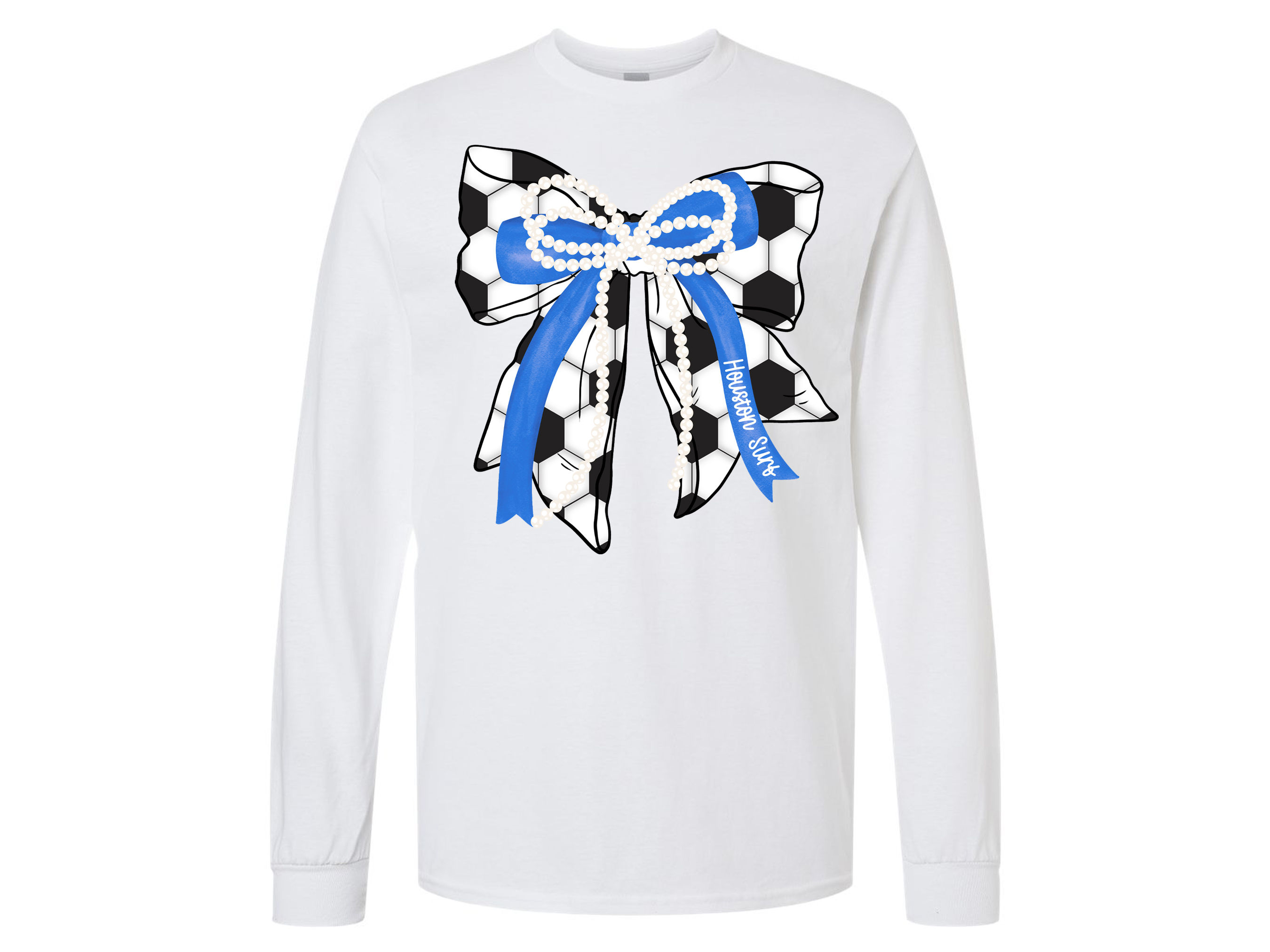 Surf Pearls Bow Long Sleeve T-shirt
