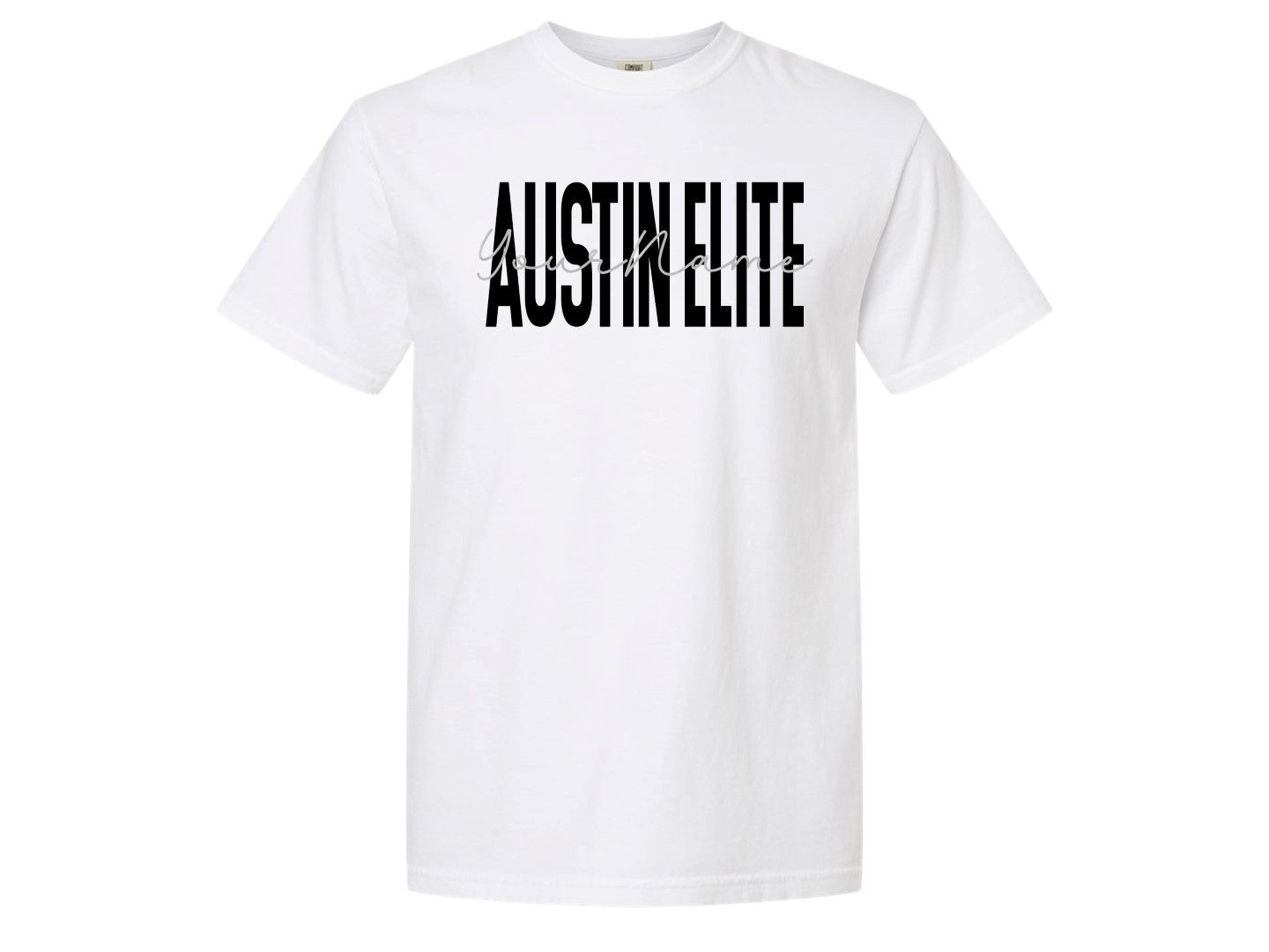 Austin Elite Flair White Comfort Colors Shirt