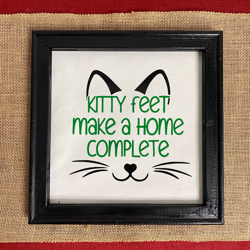 Thumbnail: Cat Lovers Reverse Canvas Art with Inspiring Cat Quotes Wall Decor