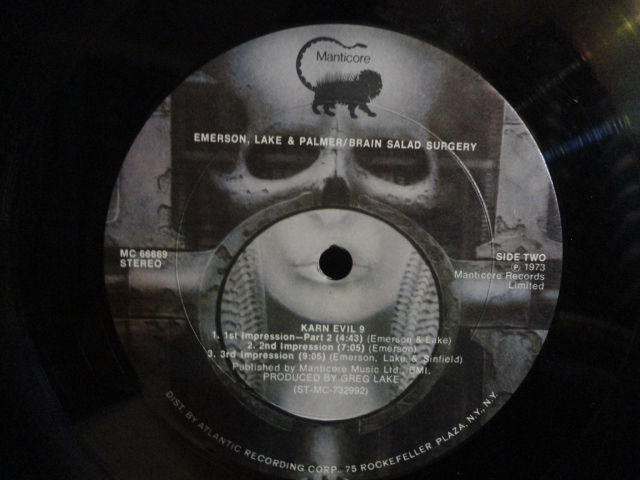 Thumbnail: EMERSON LAKE & PALMER BRAIN SALAD SURGERY - ORIG W/INSERT - VINYL VG+
