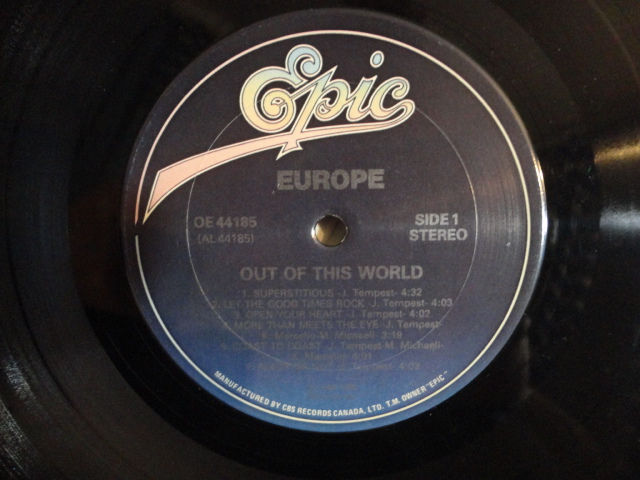 Thumbnail: EUROPE - OUT OF THIS WORLD - JACKET WORN, VINYL NM