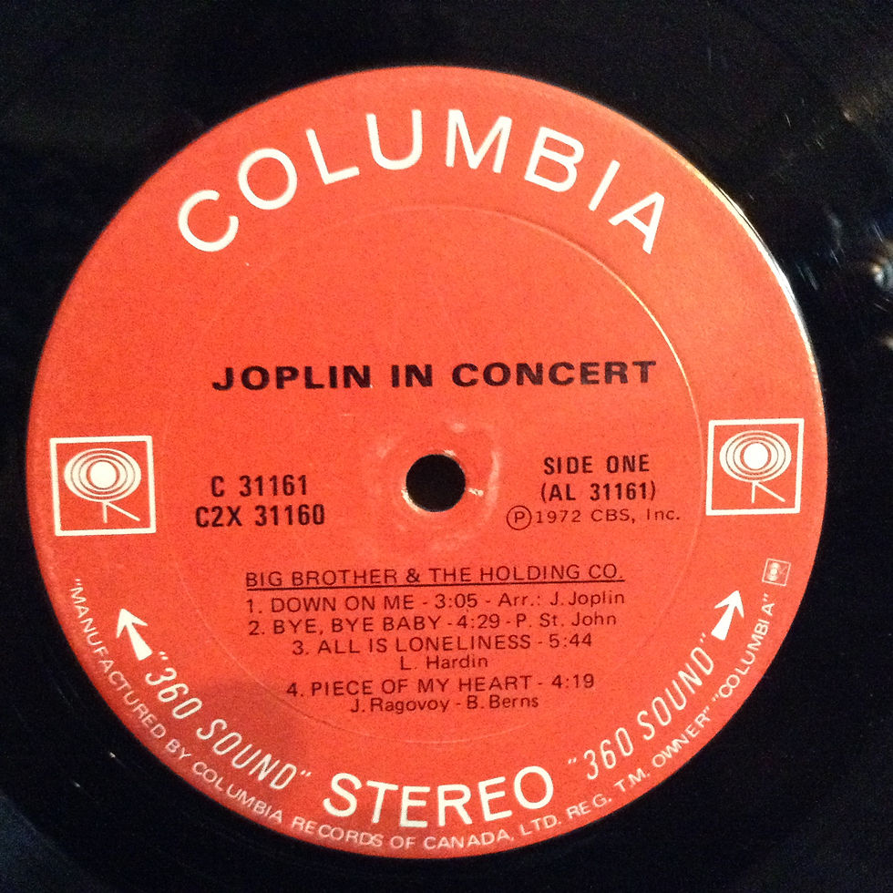 Thumbnail: JANICE JOPLIN - IN CONCERT - 2LP VINYL VG TO VG+