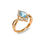 縮圖：Pear Shape Aquamarine and Cluster Diamond Ring