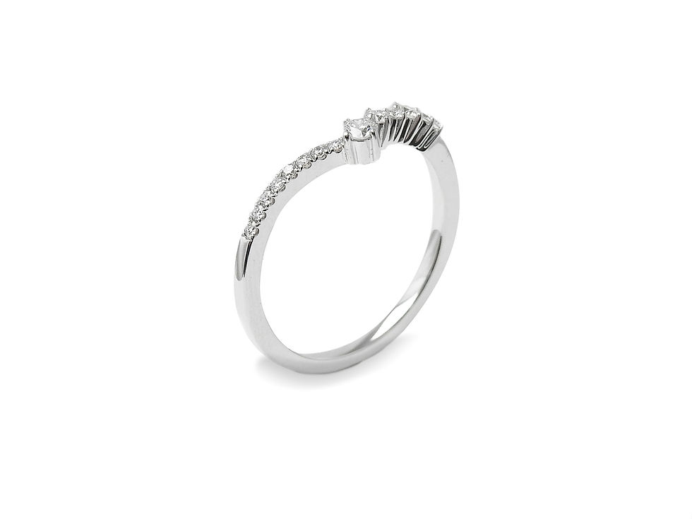 縮圖：Diamond Contour Ring