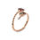 縮圖：Princess Cut Garnet and Smokey Quartz Open Ring