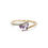 縮圖：Kite Shape and Round Amethyst Curvy Ring