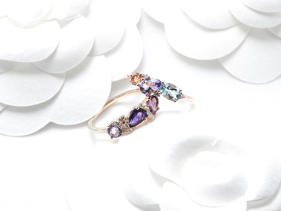 縮圖：Muilti Gemstone Cluster Ring