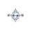 縮圖：Pear Shape Aquamarine and Cluster Diamond Ring