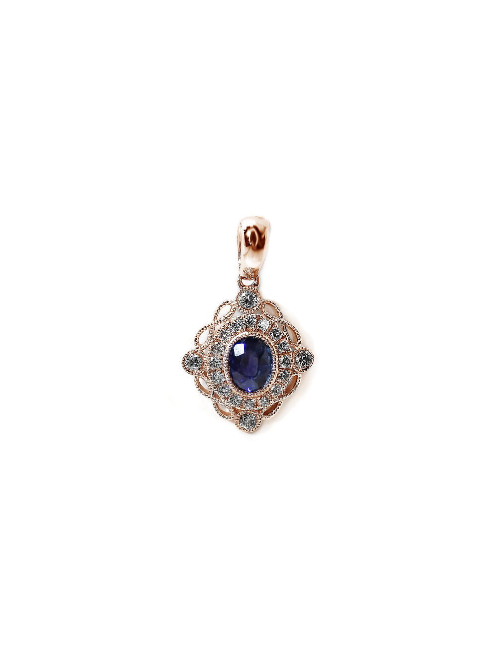 縮圖：Vintage Style Sapphire and Diamond Pendant