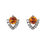 縮圖：Round Citrine Stud Earrings