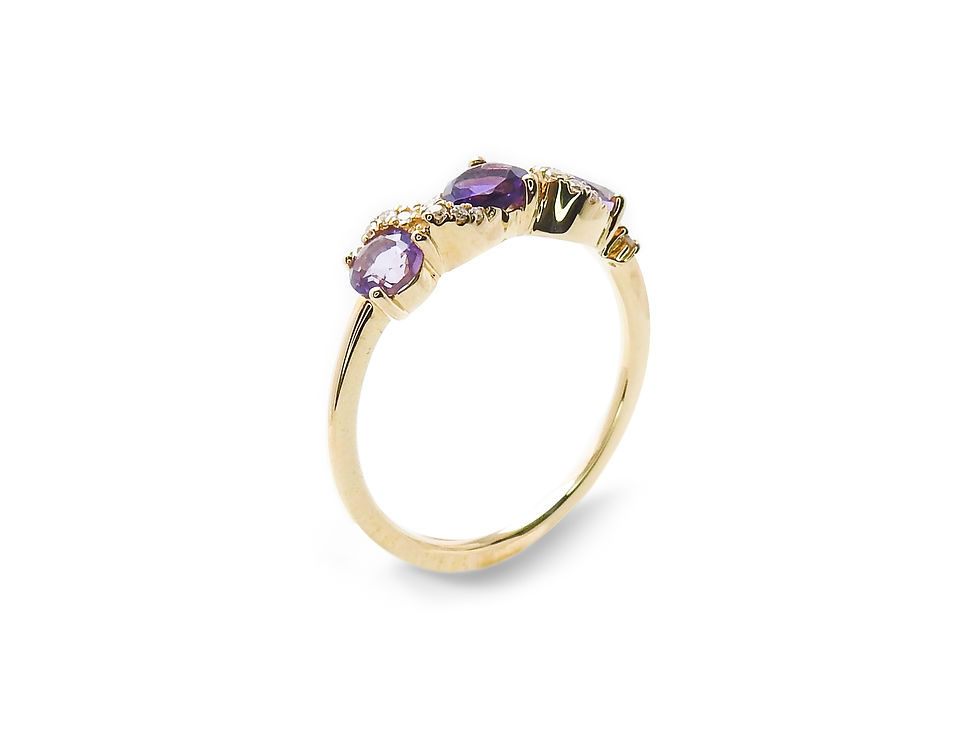 縮圖：Amethyst and Diamond Ring
