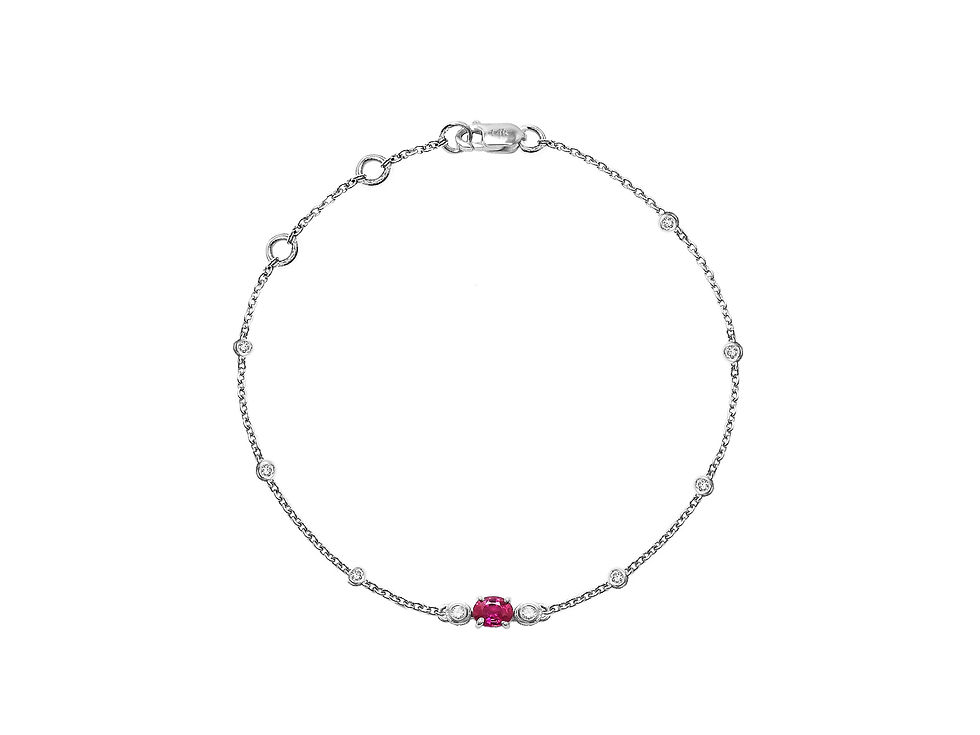 縮圖：Delicate Ruby and Diamond Bracelet