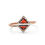 縮圖：Double Triangular Garnet Open Ring