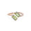 縮圖：Double Peridot Baguette Open Ring