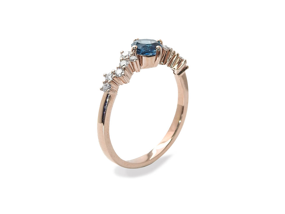 縮圖：London Blue Topaz Cluster Ring