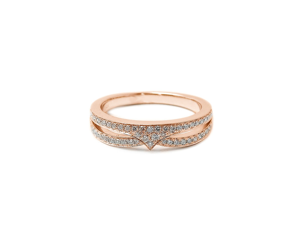 縮圖：Two Row Curvy Diamond Ring
