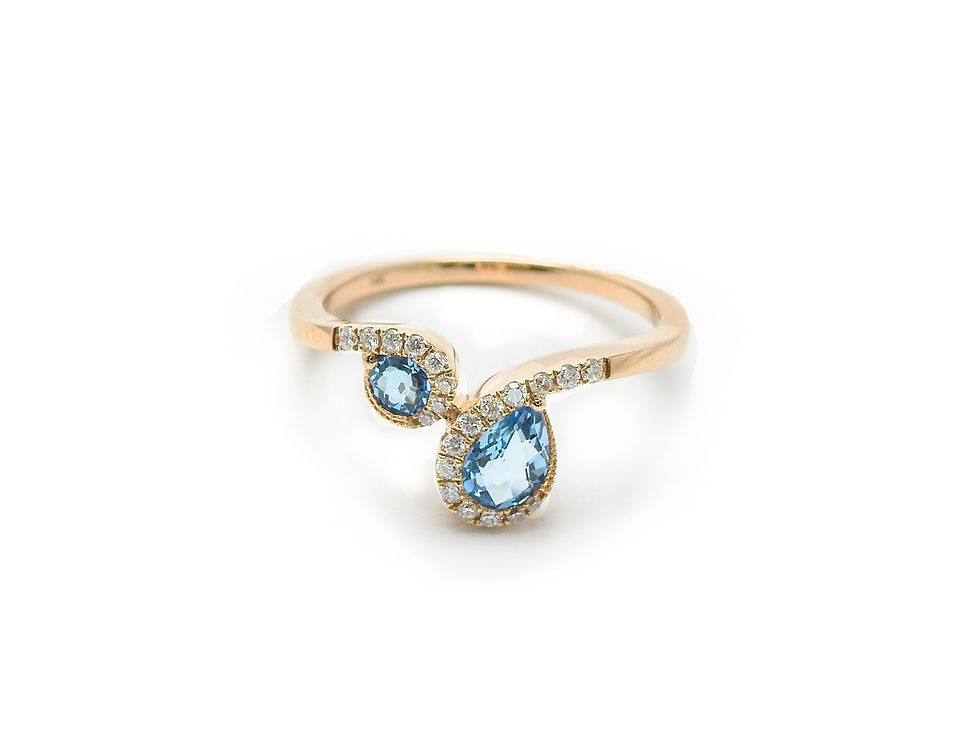 縮圖：Double Topaz Ring