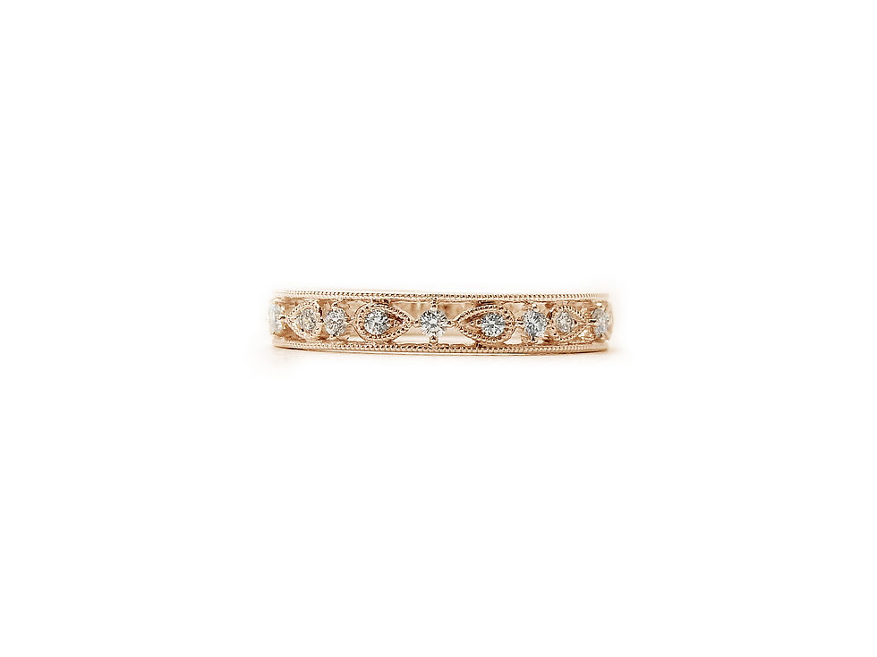 縮圖：Delicate Teardrop Milgrain Ring
