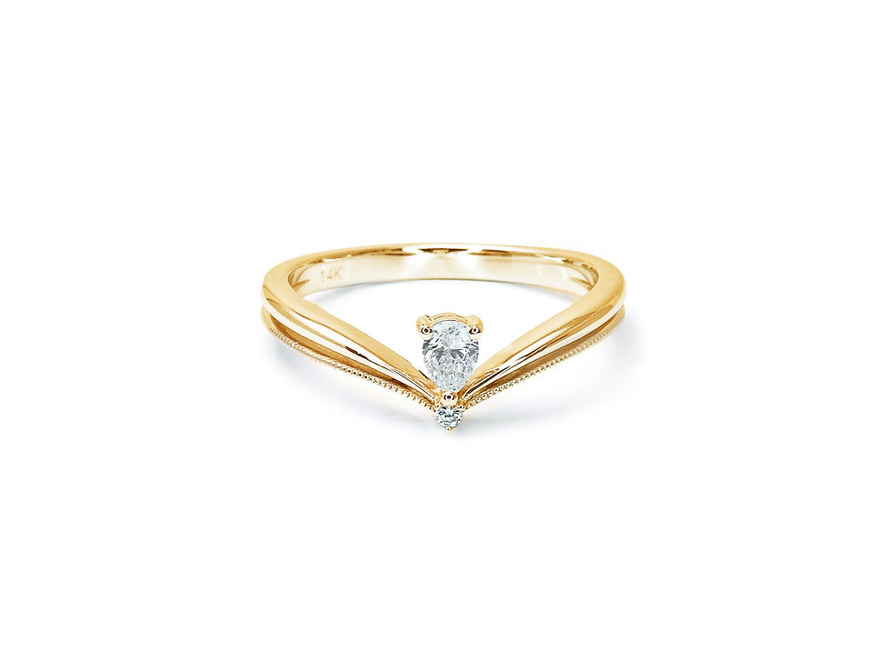 縮圖：Pear Shape Diamond Tiara Ring