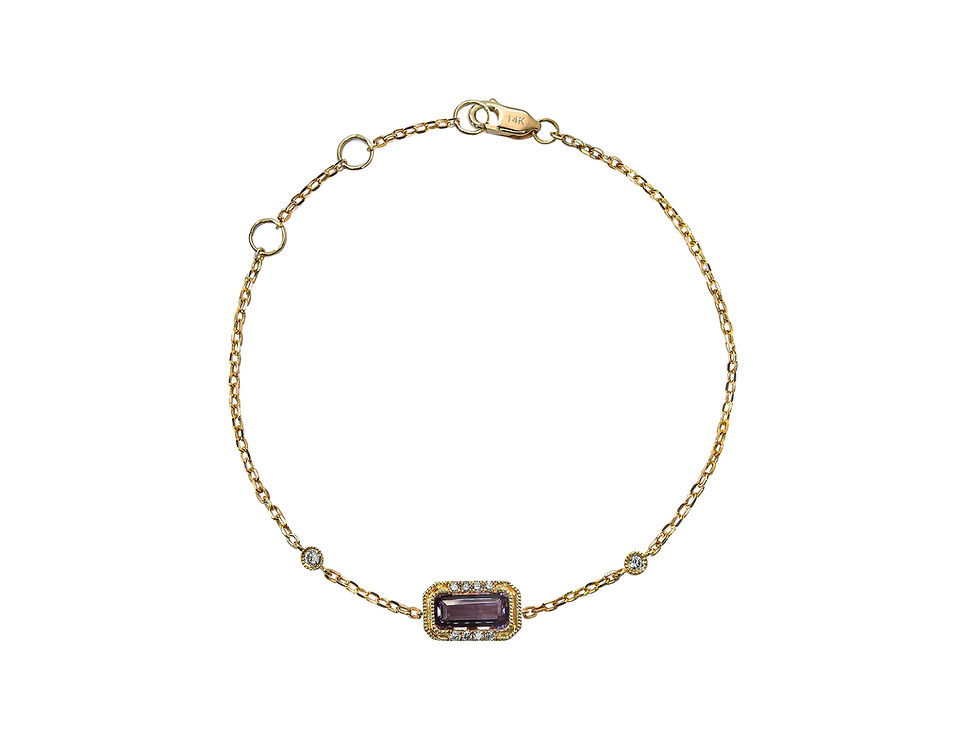 縮圖：Emerald Cut Amethyst Vintage Bracelet