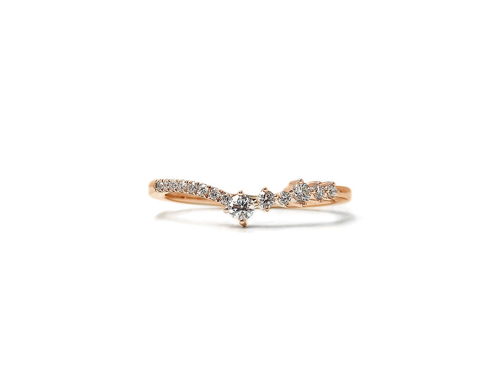 縮圖：Diamond Contour Ring