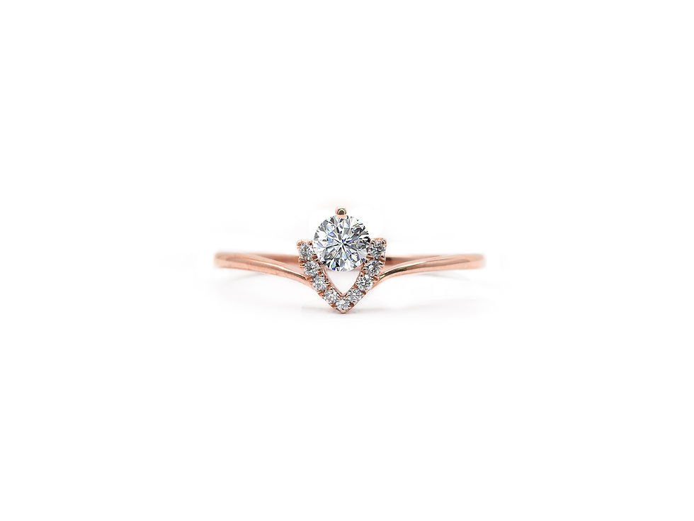 縮圖：Round Lab Grown Diamond Birthstone Ring