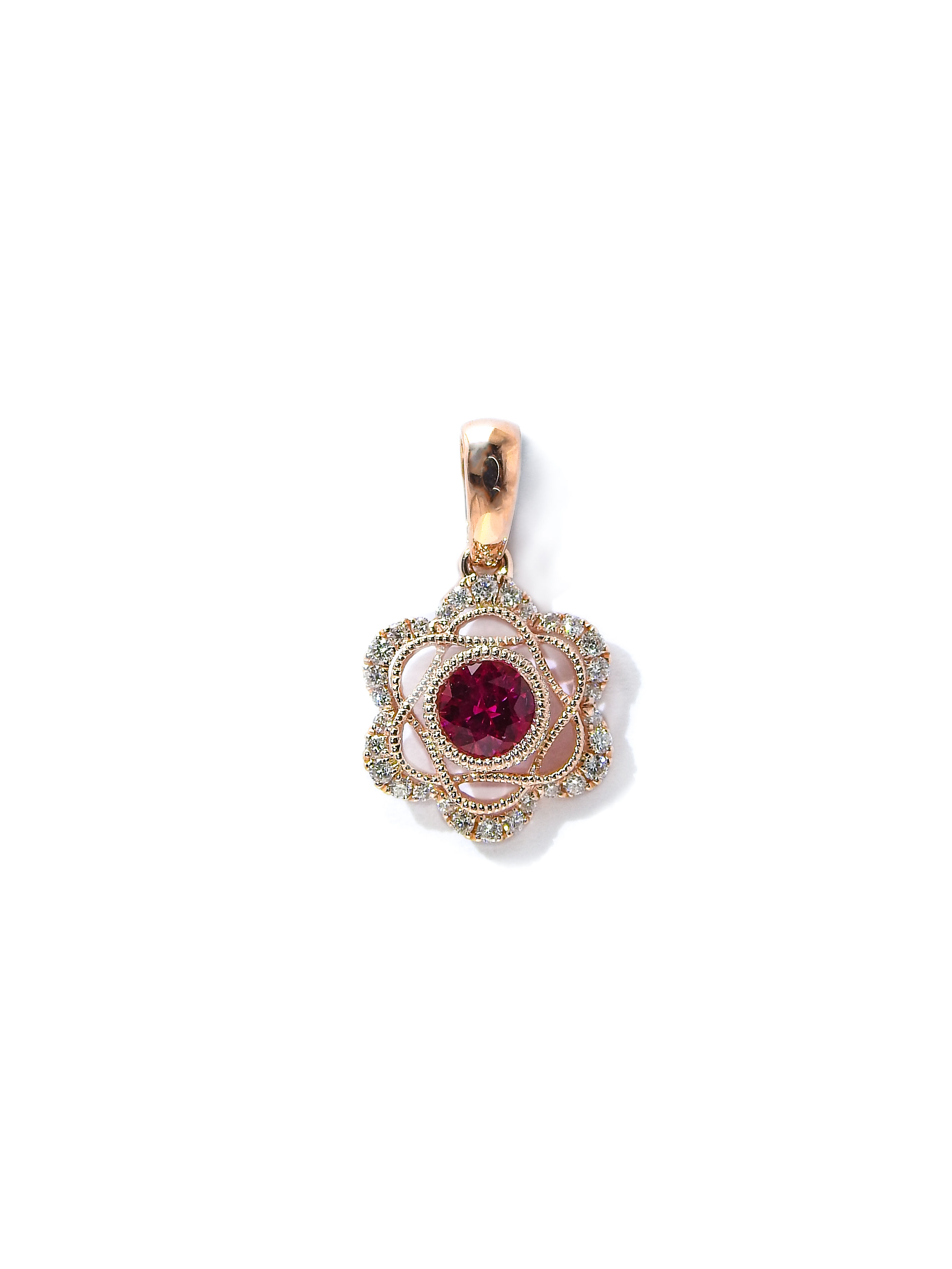 Fancy Ruby and Diamond Pendant
