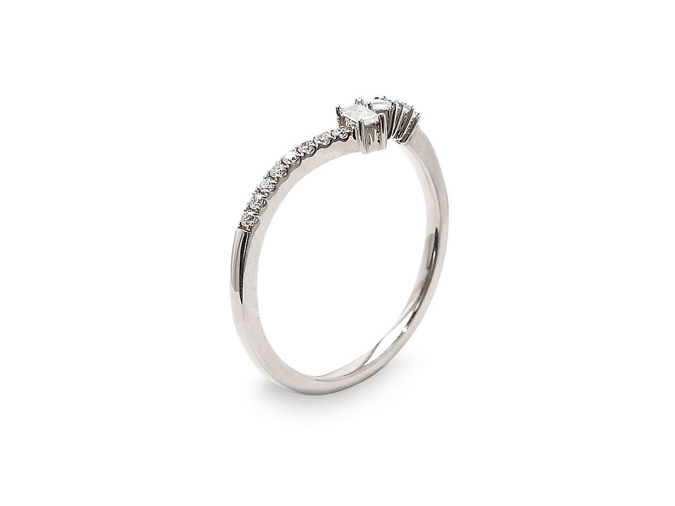 縮圖：V Shape Diamonds and Baguette Ring