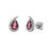 縮圖：Teardrop Pink Tourmaline Stud Earring
