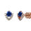 縮圖：Round Tanzanite Stud Earrings
