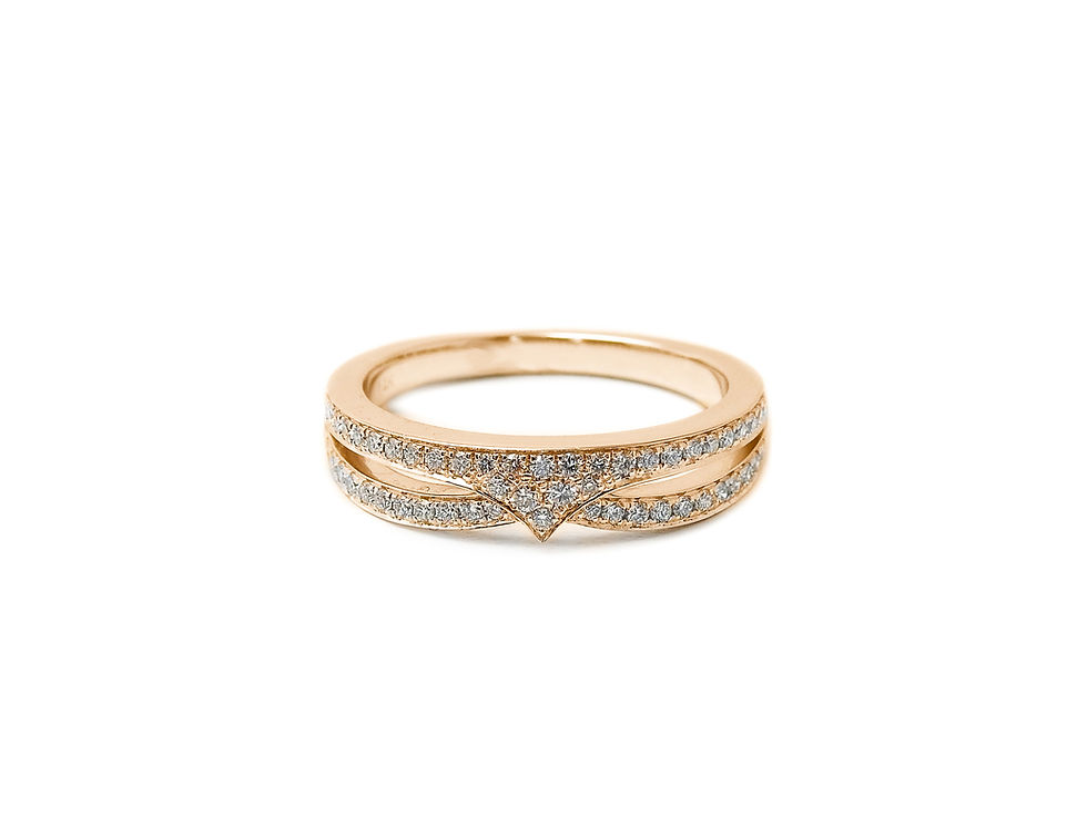 縮圖：Two Row Curvy Diamond Ring