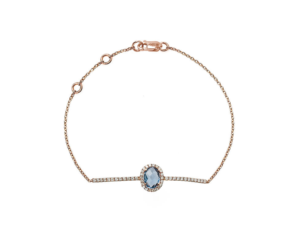 縮圖：Blue Topaz and Diamond Bracelet