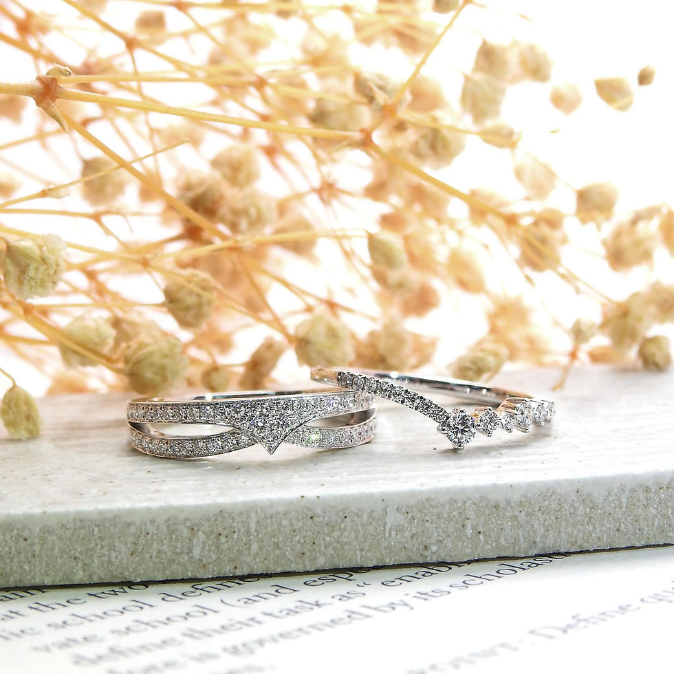 縮圖：Diamond Contour Ring