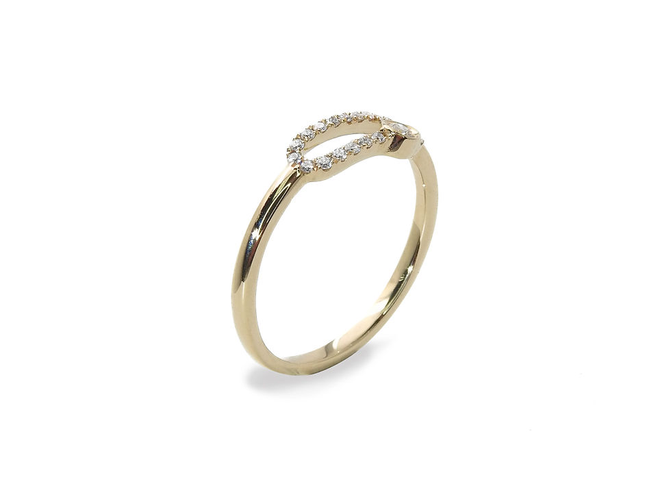 縮圖：Rounded Rectangle Diamond Ring