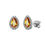 縮圖：Delicate Milgrain Teardrop Citrine Stud Earring