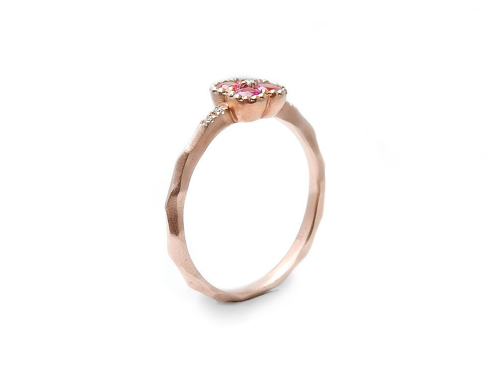 縮圖：Pink Sapphire and Diamond Ring