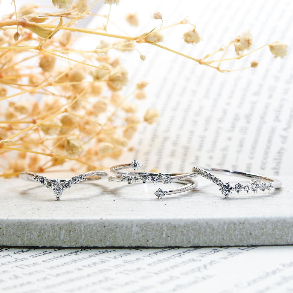 縮圖：Diamond Contour Ring