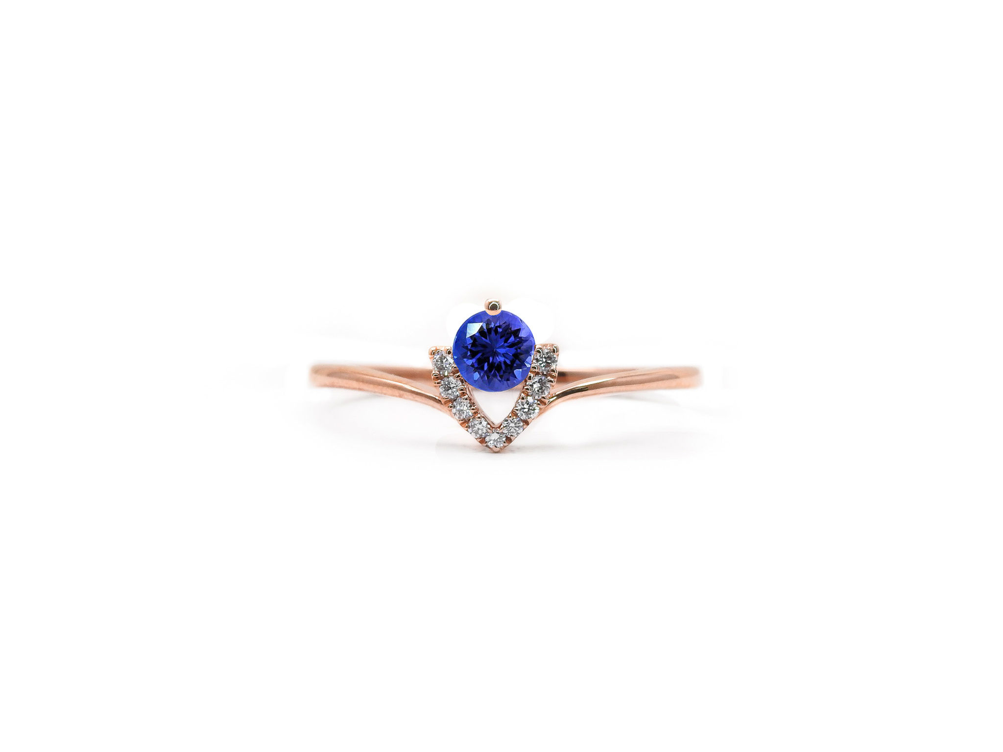 Round Tanzanite Birthstone Ring