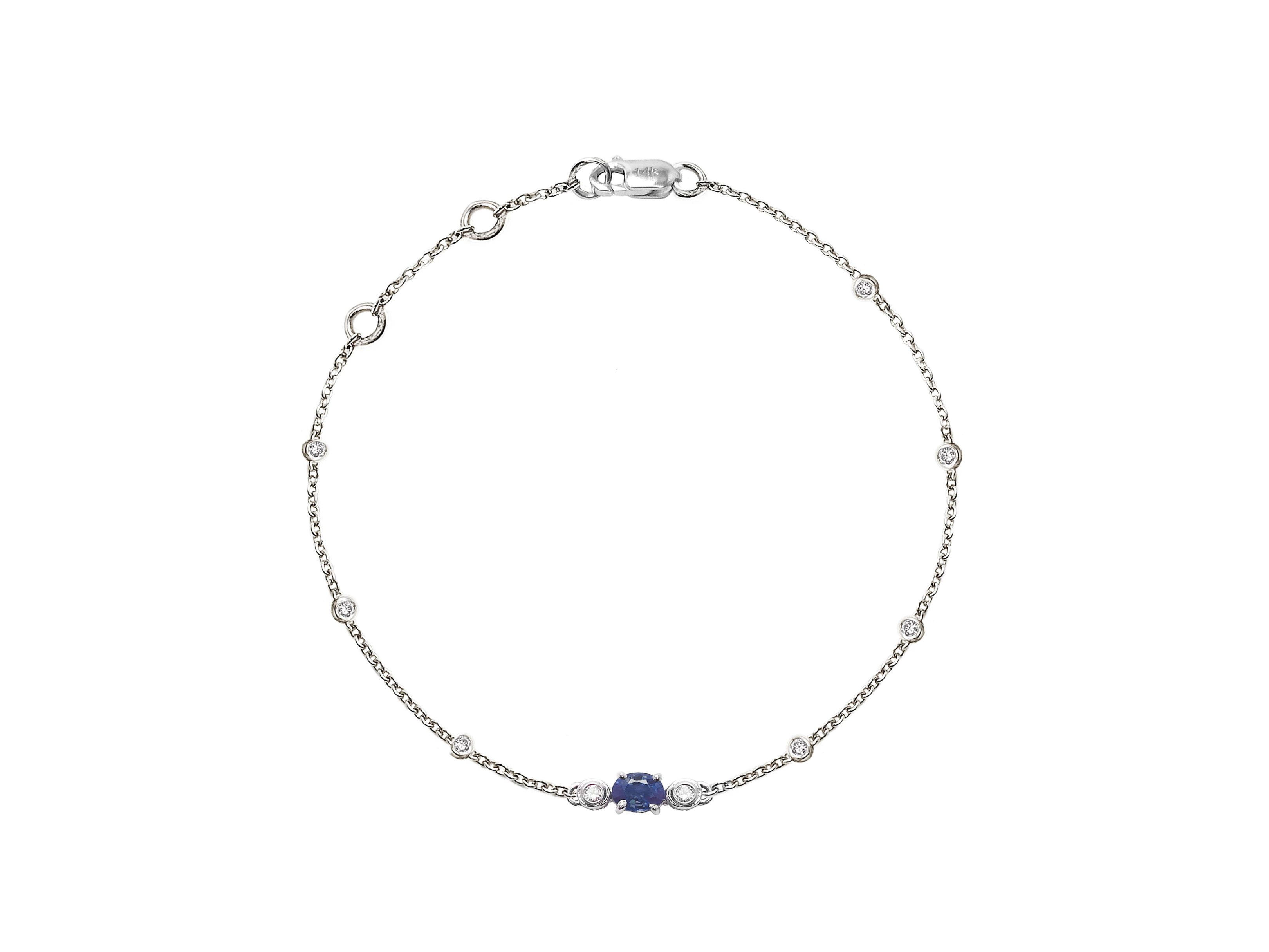 Delicate Sapphire and Diamond Bracelet