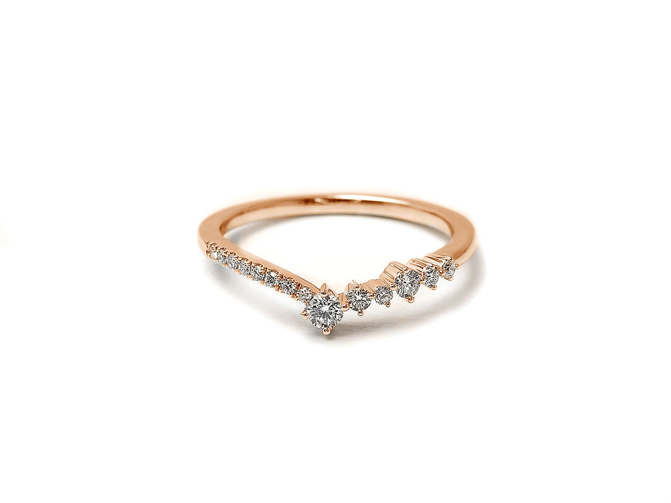 縮圖：Diamond Contour Ring