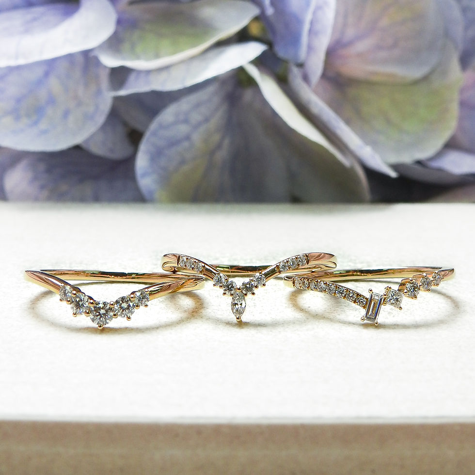 縮圖：V Shape Diamonds and Baguette Ring