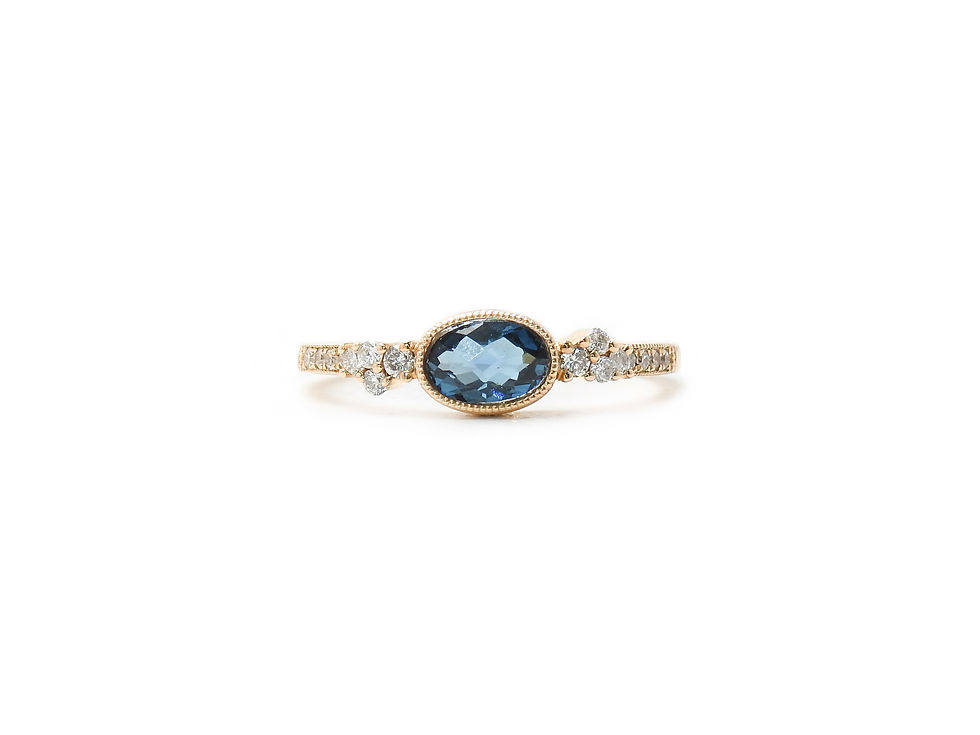 縮圖：Fancy Blue Topaz Ring