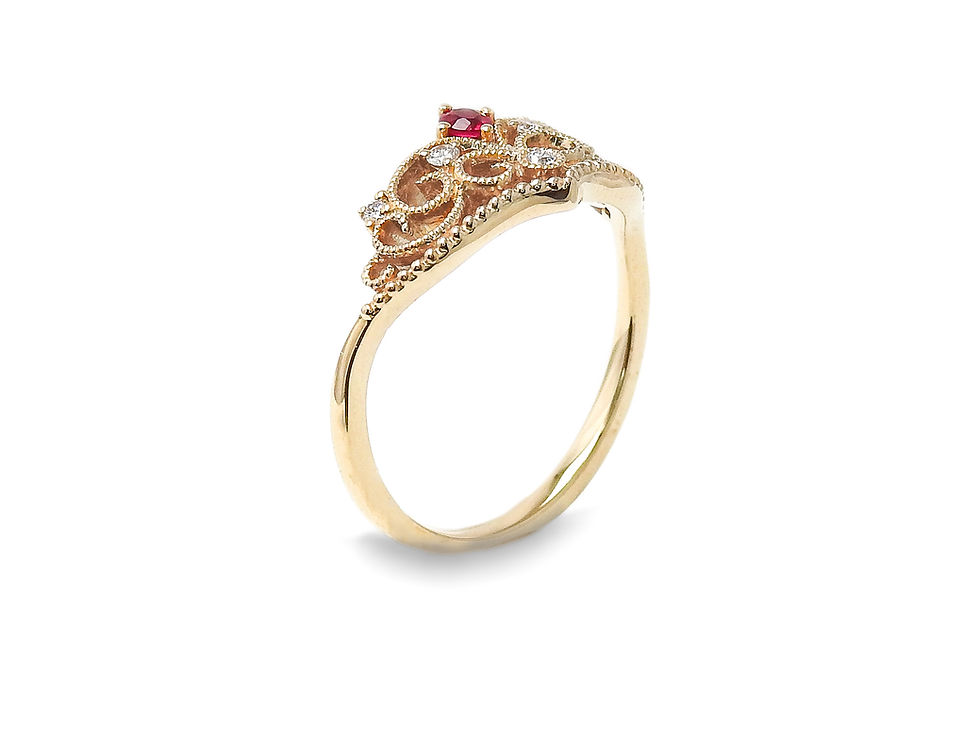 縮圖：Ruby Tiara Ring