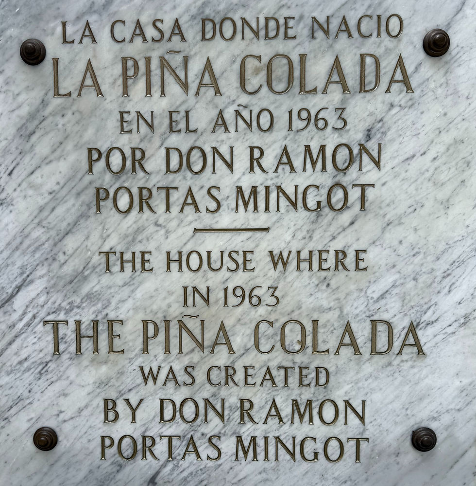 Original pina colada restaurant sign