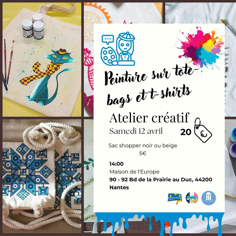 🎨 Atelier créatif : Peinture sur tote bags et t-shirts
