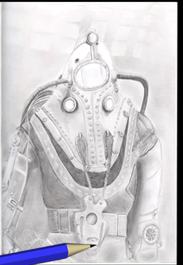 Old fashioned Scuba Diver
